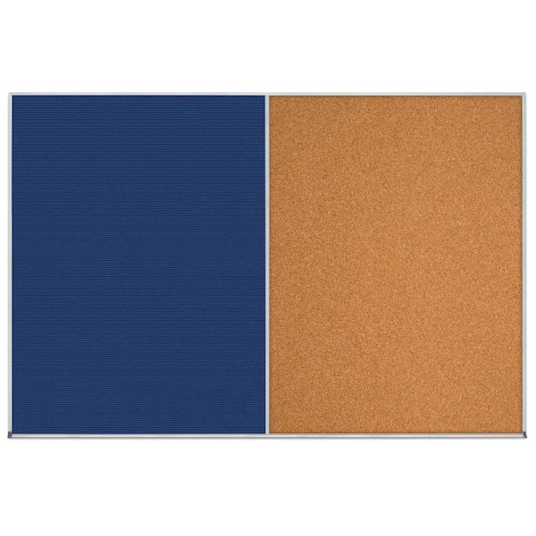 Enclosed Corkboard, 1 Door, 18"x24", 4" Fra, UV3407-SATIN-RUBBER